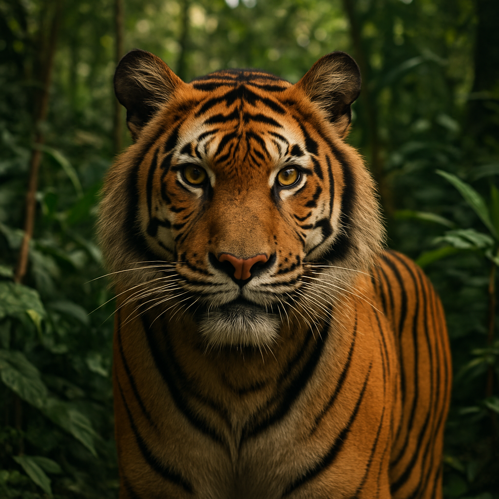 Tiger in the jungle